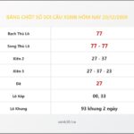 Bảng Chốt Số Soi Cầu XSMB  hôm nay 20/12/2009