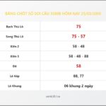 Bảng Chốt Số Soi Cầu XSMB  hôm nay 25/03/2010