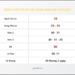 Bảng Chốt Số Soi Cầu XSMB hôm nay 24/05/2011
