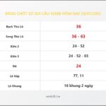 Bảng Chốt Số Soi Cầu XSMB hôm nay 28/07/2013